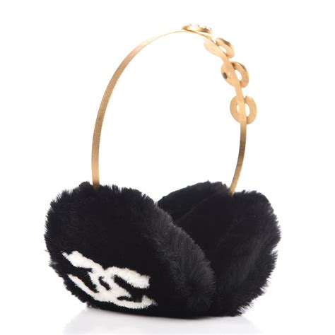 chanel brown hat with earmuffs